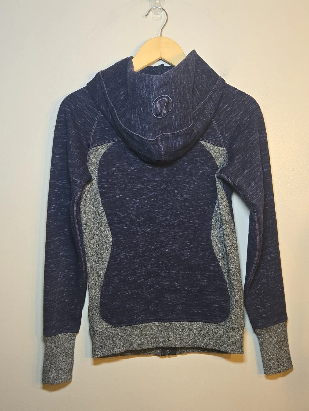 Lululemon Scuba Hoodie Womens Blue Heathered Full Zip Activewear Jacket